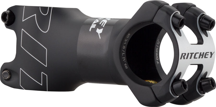 Ritchey WCS Trail Stem - 70mm 31.8 Clamp +/-0 1 1/8" Aluminum Blatte Stems Ritchey