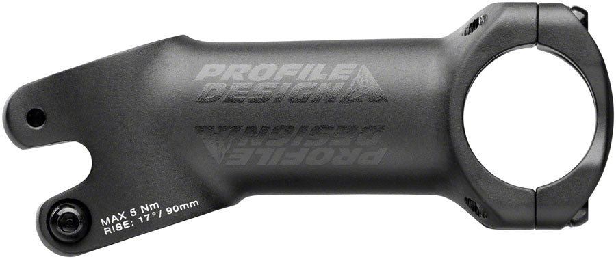 Profile Design 1/Seventeen Stem - 60 mm 31.8 Clamp +/-17 1 1/8" Alloy Black Stems Profile Racing