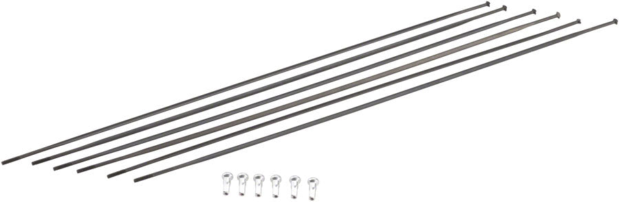 DT Swiss PR1400 DiCut Oxic Spoke Kit: Front & Rear Black Spoke Kit DT Swiss