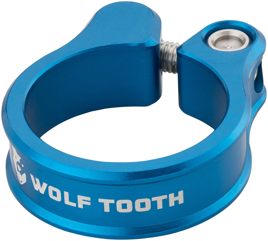 Wolf Tooth Seatpost Clamp - 34.9mm Blue Seatpost Parts and Accessories Wolf Tooth