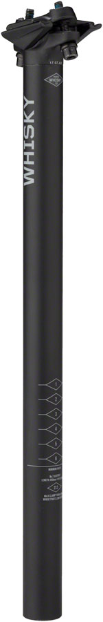 WHISKY No.7 Alloy Seatpost - 27.2 x 400mm 0mm Offset Matte Black Seatpost Whisky Parts Co.