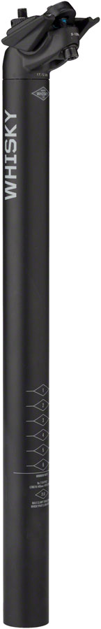WHISKY No.7 Alloy Seatpost - 31.6 x 400mm 18mm Offset Matte Black Seatpost Whisky Parts Co.