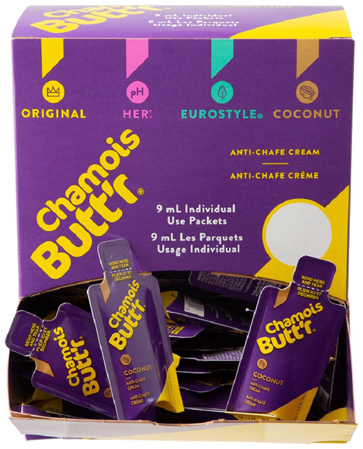 Chamois Buttr Coconut .3oz POP Box 75 Anti Chafe Chamois Butt'r