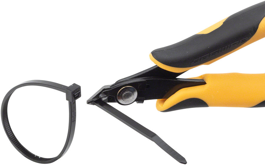 Jagwire Sport Zip-Tie Flush Cutter with Holding Function Yellow/Black Pliers Jagwire