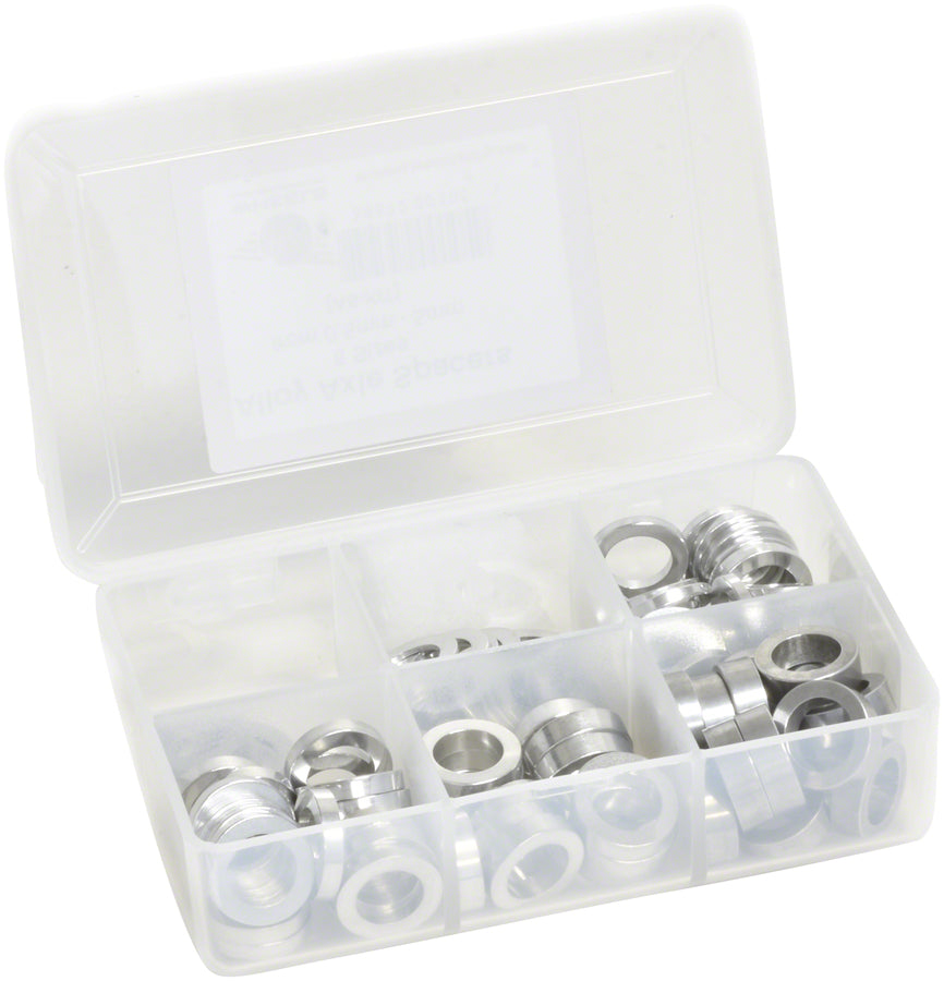 Wheels Manufacturing Kit of six assorted sizes .5 to 5mm 125 Spacers in storage box Axles & Axle Parts Wheels Manufacturing