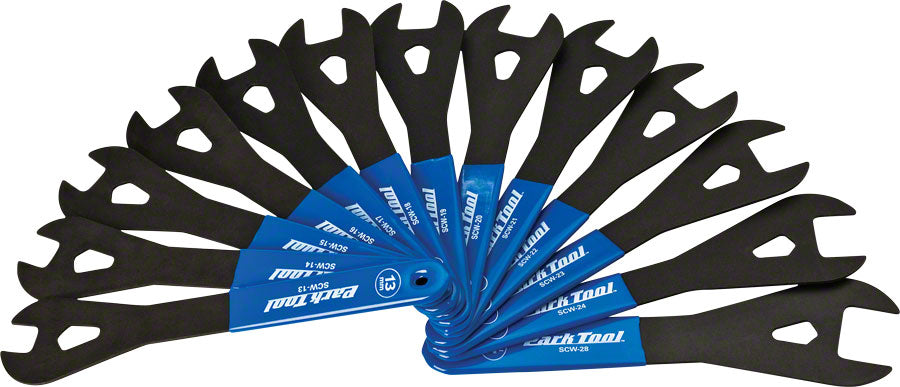Park Tool SCW-SET.3 Cone Wrench Set 13-24 26 and 28mm Blue/Silver Hub Tools Park Tool