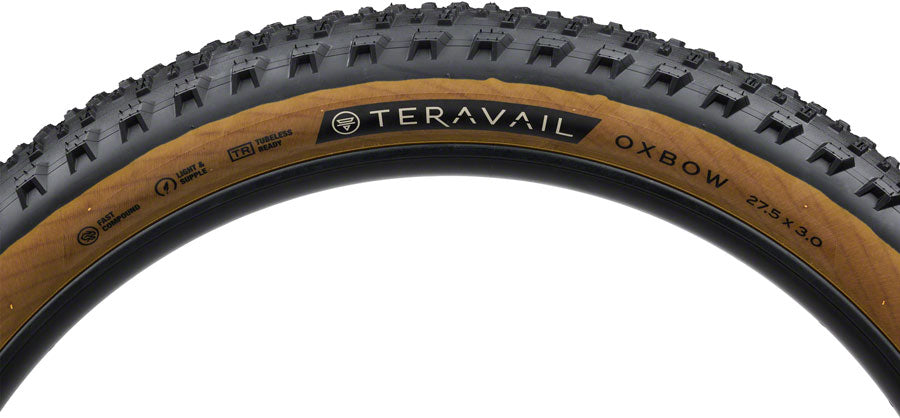 Teravail Oxbow Tire - 27.5 x 3 Tubeless Folding Tan Light and Supple Tires Teravail