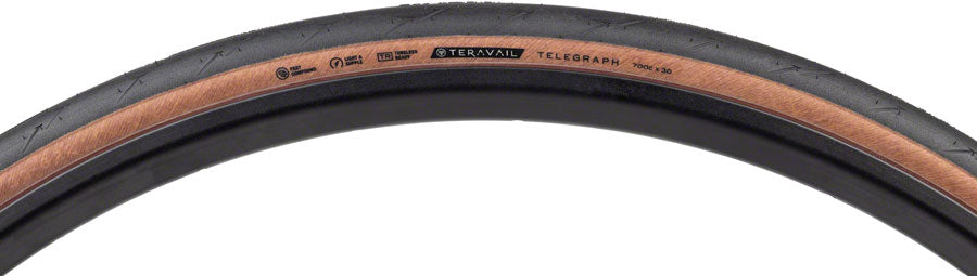 Teravail Telegraph Tire - 700 x 30 Tubeless Folding Tan Light and Supple Tires Teravail