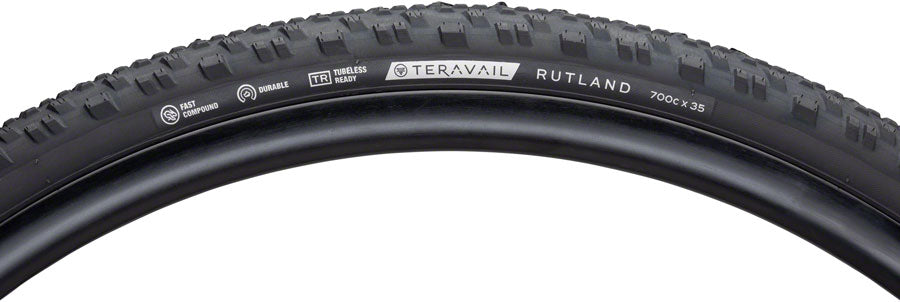 Teravail Rutland Tire - 700 x 35 Durable Black Fast Compound Tires Teravail