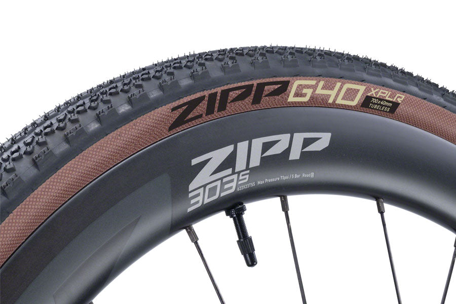 Zipp G40 XPLR Puncture Resistant Tire - 700 x 40 Tubeless Folding BLK/Tan A2 Tires Zipp Speed Weaponry