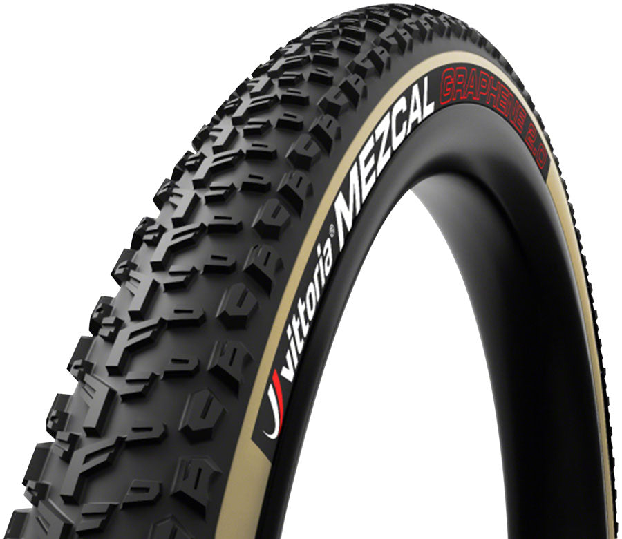 Vittoria Mezcal III Tire - 29 x 2.35 Tubeless Folding Black/Tan 4C Race G2.0 Tires Vittoria