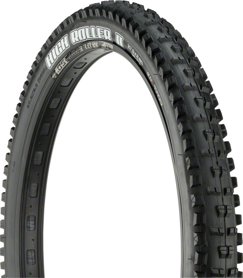 Maxxis High Roller II Tire - 27.5 x 2.8 Tubeless Folding Black Dual EXO Tires Maxxis