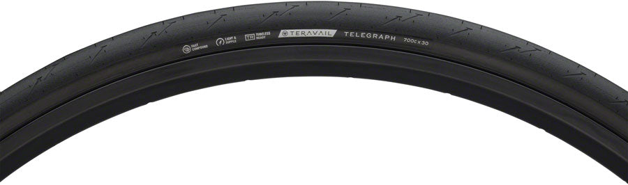Teravail Telegraph Tire - 700 x 30 Tubeless Folding Black Light and Supple Tires Teravail