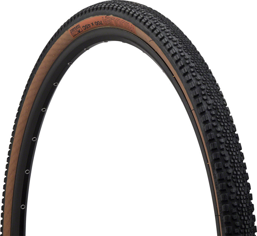WTB Riddler 700c Tire - 700 x 45 TCS Tubeless Folding BLK/Tan Light Fast Rolling Tires WTB