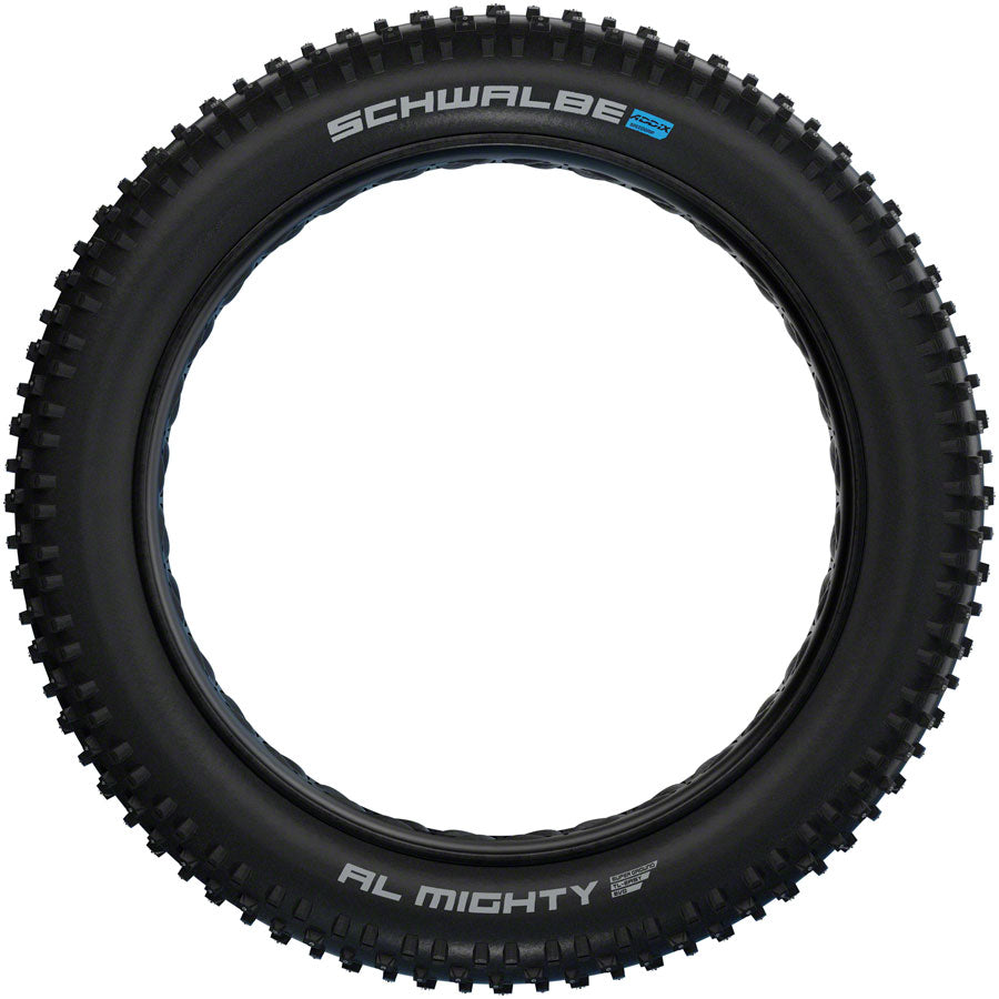 Schwalbe Al Mighty Tire - 26 x 4.8" Tubeless Folding BLK Evolution Line Addix Speed Grip Super Ground E-25 Studded Tires Schwalbe