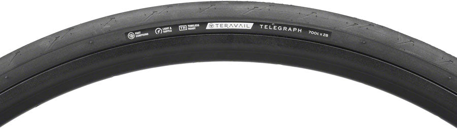 Teravail Telegraph Tire - 700 x 28 Tubeless Folding Black Light and Supple Tires Teravail