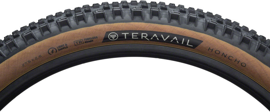Teravail Honcho Tire - 27.5 x 2.6 Tubeless Folding Tan Light Supple Grip Compound Tires Teravail