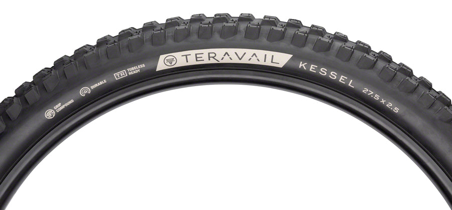 Teravail Kessel Tire - 27.5 x 2.5 Tubeless Folding Black Ultra Durable Tires Teravail