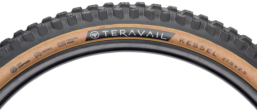 Teravail Kessel Tire - 27.5 x 2.5 Tubeless Folding Tan Durable Tires Teravail