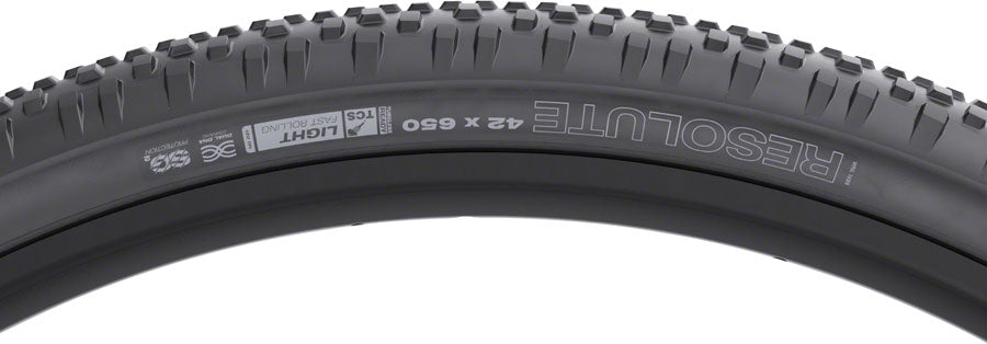 WTB Resolute Tire - 650b x 42 TCS Tubeless Folding BLK Light Fast Rolling SG2 Tires WTB