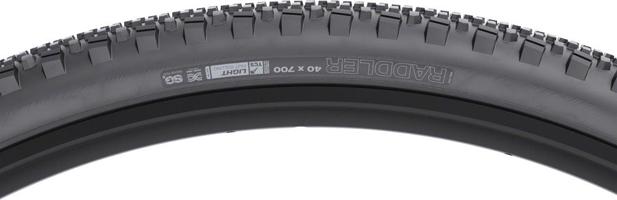 WTB Raddler Tire - 700 x 40 TCS Tubeless Folding BLK Light Fast Rolling SG2 Tires WTB