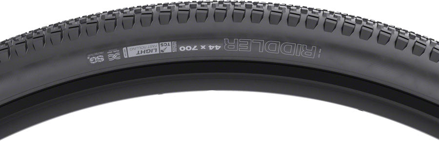 WTB Raddler Tire - 700 x 44 TCS Tubeless Folding BLK Light Fast Rolling SG2 Tires WTB