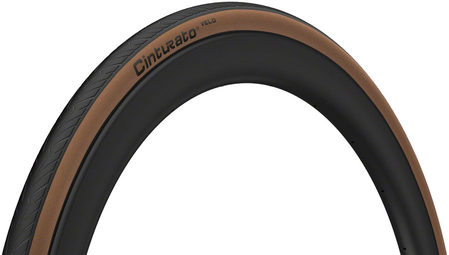 Pirelli Cinturato Velo TLR Tire - 700 x 28 Tubeless Folding Classic Tan Tires Pirelli