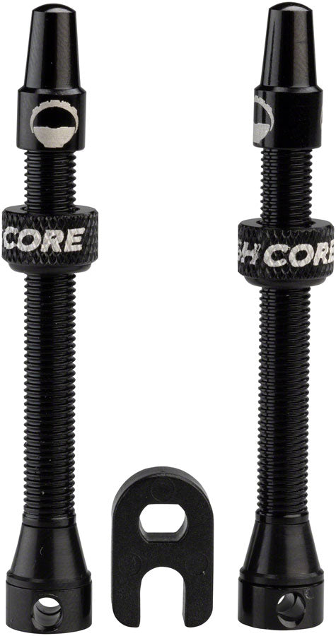 CushCore Valve Set - 55mm Black Tubeless Valves CushCore