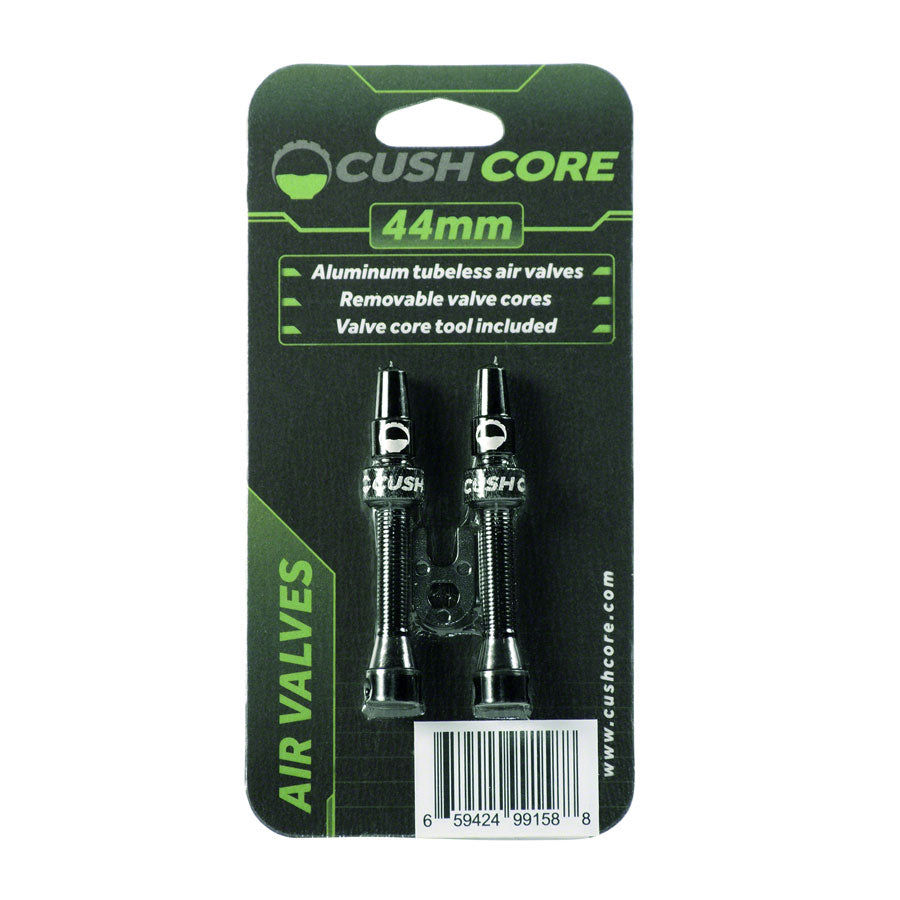 CushCore Valve Set - 44mm Black Tubeless Valves CushCore