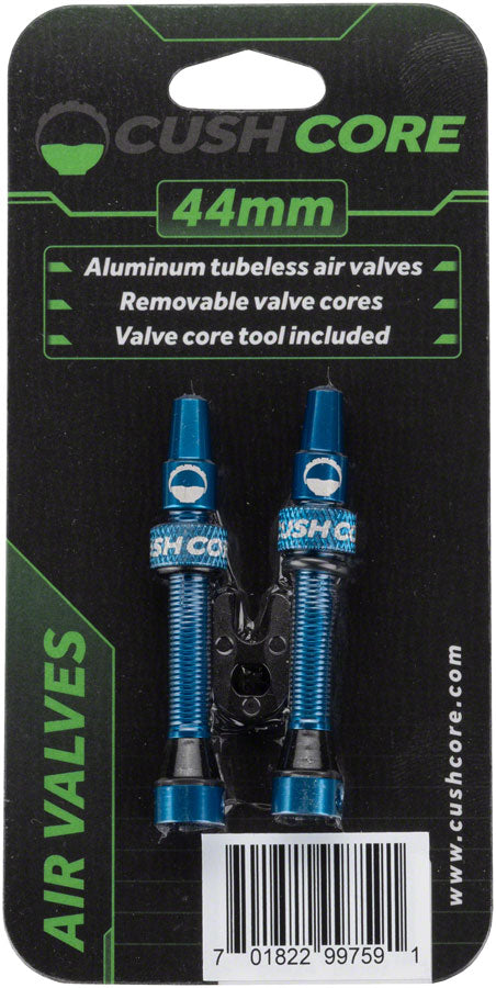 CushCore Valve Set - 44mm Blue Tubeless Valves CushCore