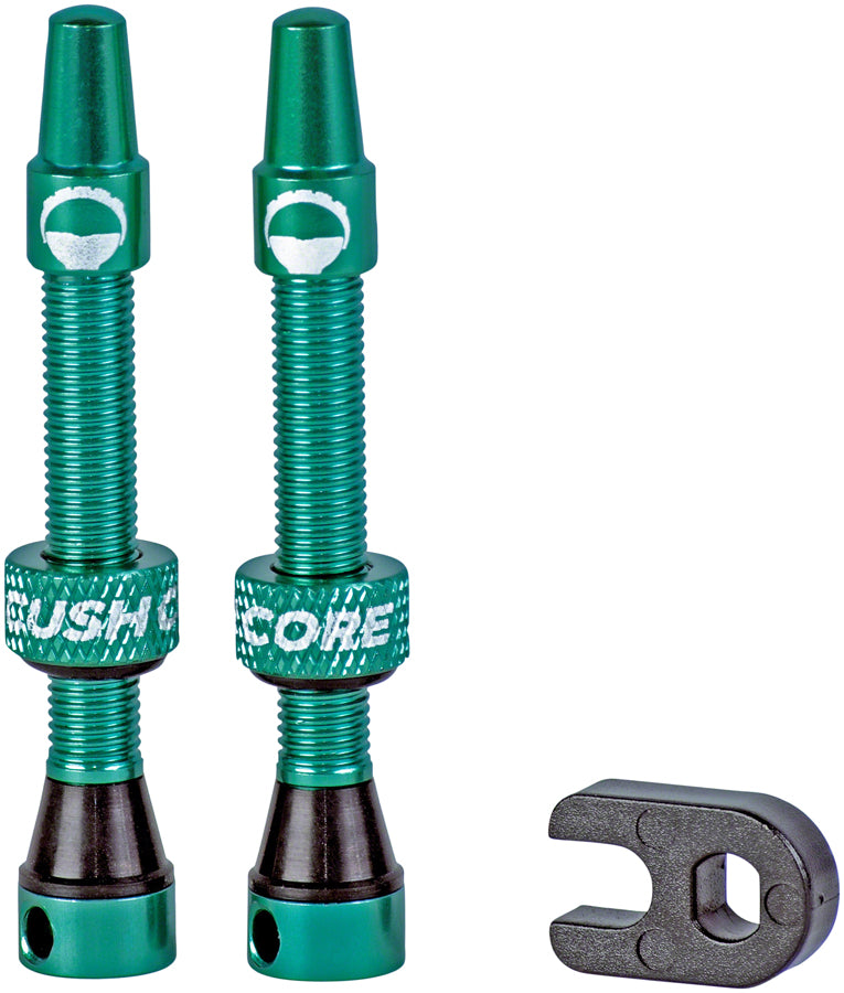 CushCore Valve Set - 44mm Turquoise Tubeless Valves CushCore