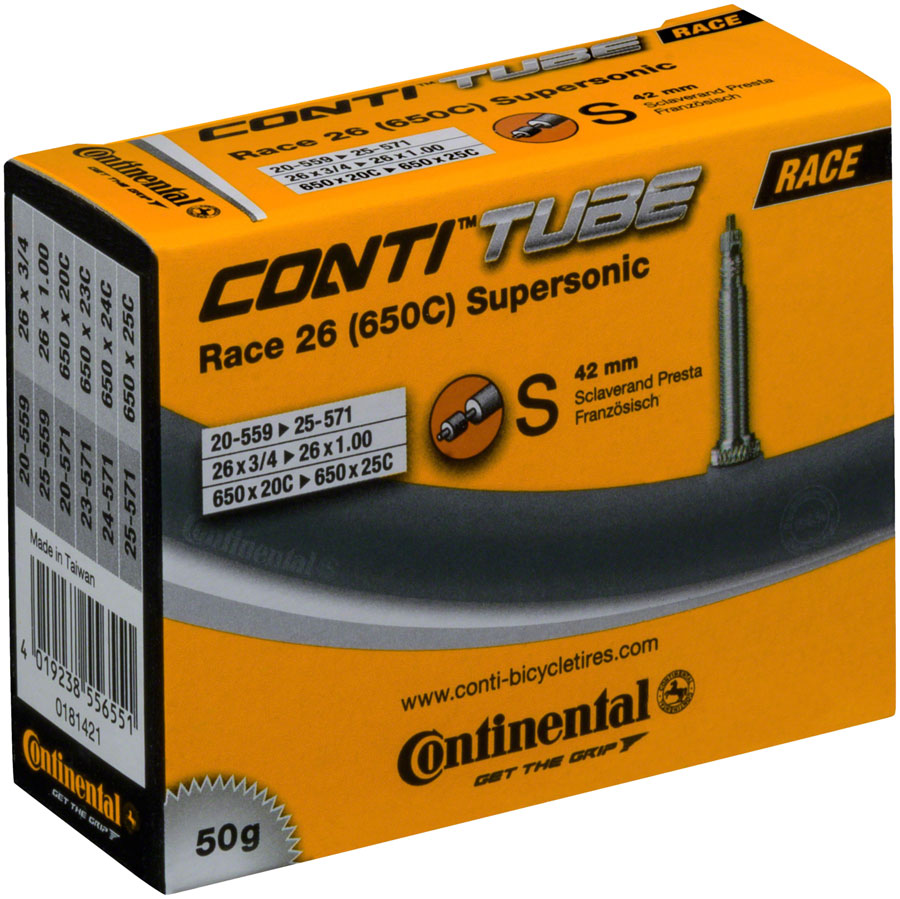 Continental Supersonic Tube - 26 / 650c x 20 - 25mm 42mm Presta Valve Tube Continental