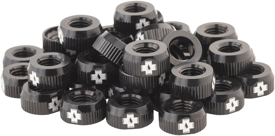 Muc-Off Tubeless Valve Box Refill - Black Lock Nut Pack of 40 Tubeless Valves Muc-Off