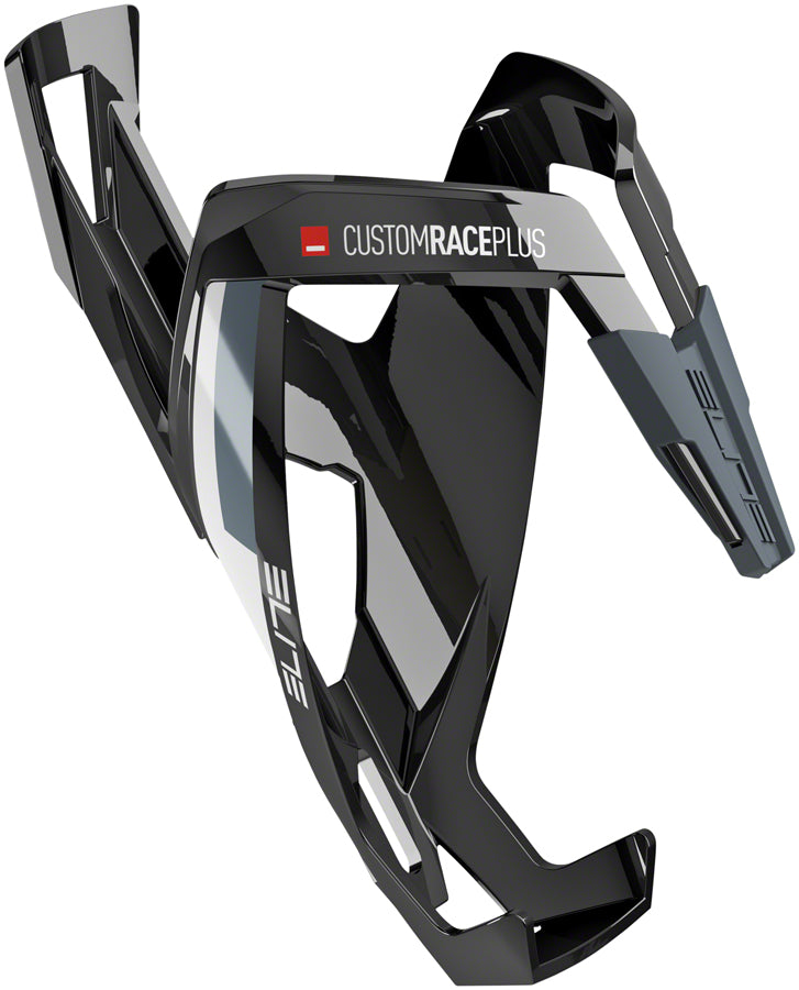Elite SRL Custom Race Plus Water Bottle Cage - Glossy Black/White Water Bottle Cages Elite