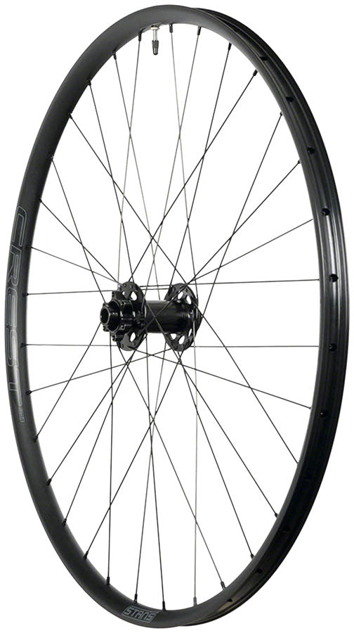 Stans NoTubes Crest MK4 Front Wheel - 27.5 12 x 100mm 6-Bolt Black Front Wheel Stans No Tubes