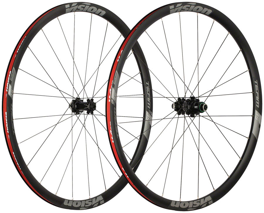 Vision Team 35 Disc Wheelset - 700c 12 x 100/142mm Center-Lock XDR Black Wheels Vision