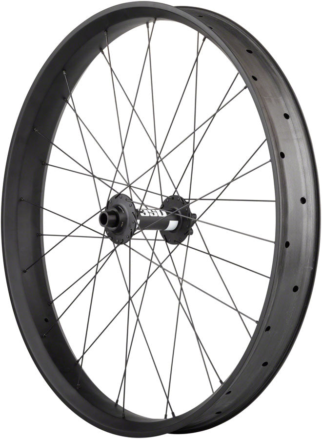 Quality Wheels Alex CF-1 Carbon DT Swiss 350 Disc Front Wheel - 26" Fat 15 x 150mm 6-Bolt BLK Front Wheel Quality Wheels