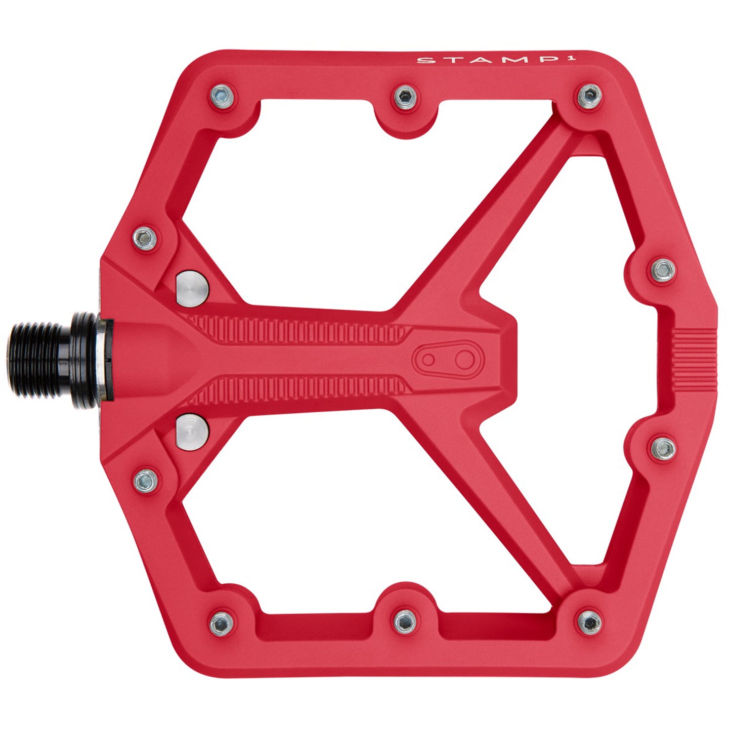 Crank Brothers Stamp 1 Gen 2 Pedals - Platform Composite 9/16" Red Large Pedals Crank Brothers