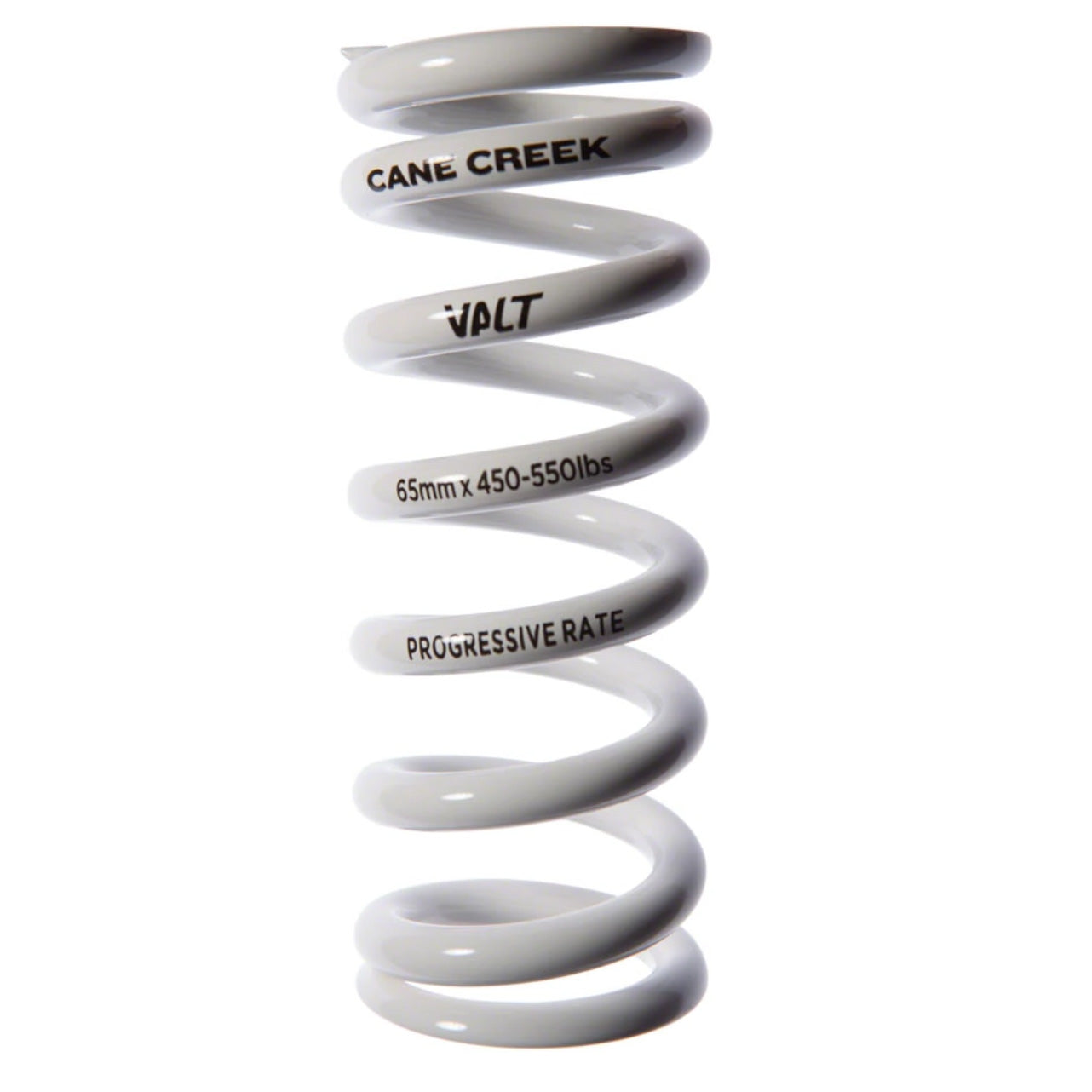 Cane Creek Progressive Rate VALT Lightweight Rear Shock Spring - 65mm x 450-550lbs White Rear Shock Spring Cane Creek