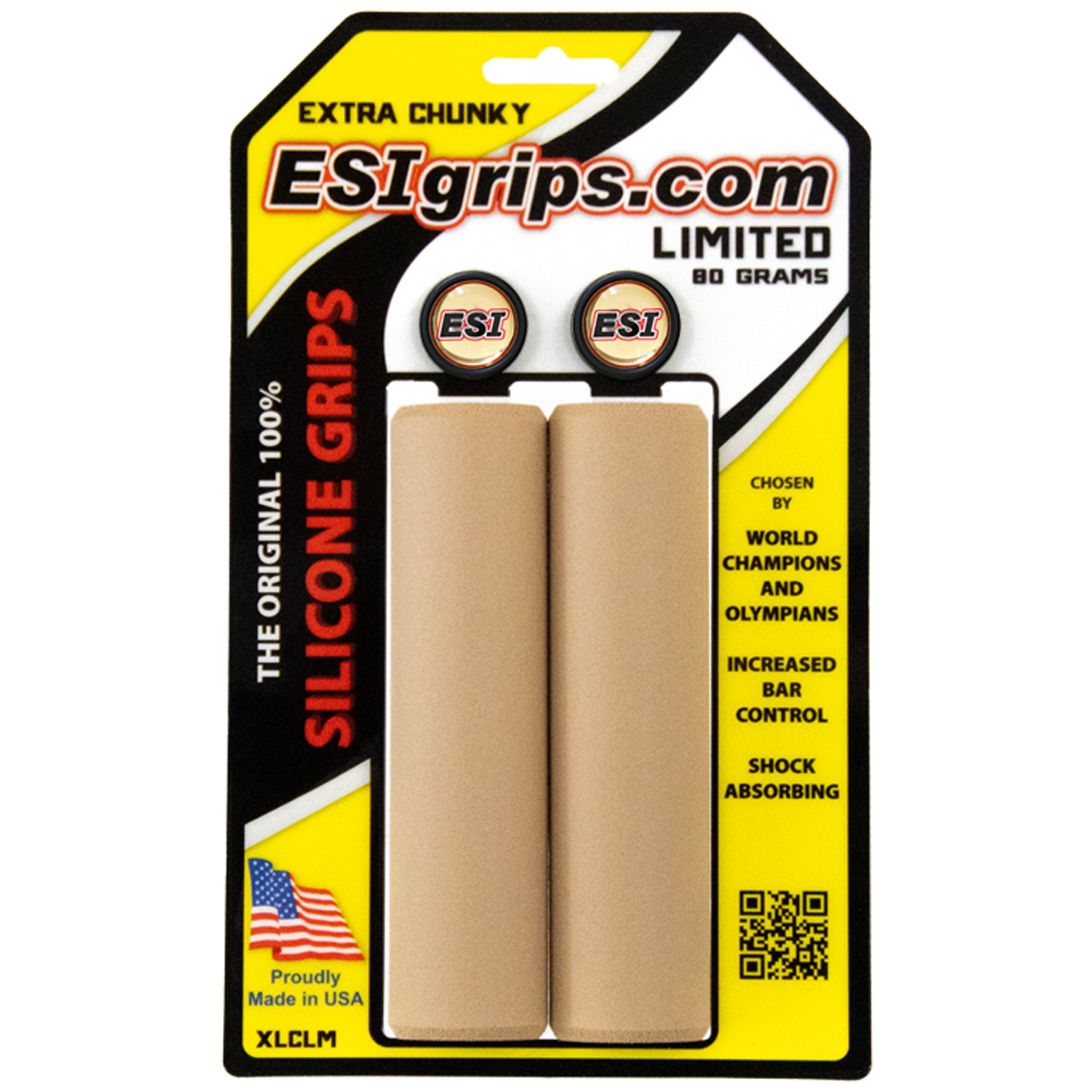 ESI grips MTB Extra Chunky Silicone Grips Tan - B-EG1013