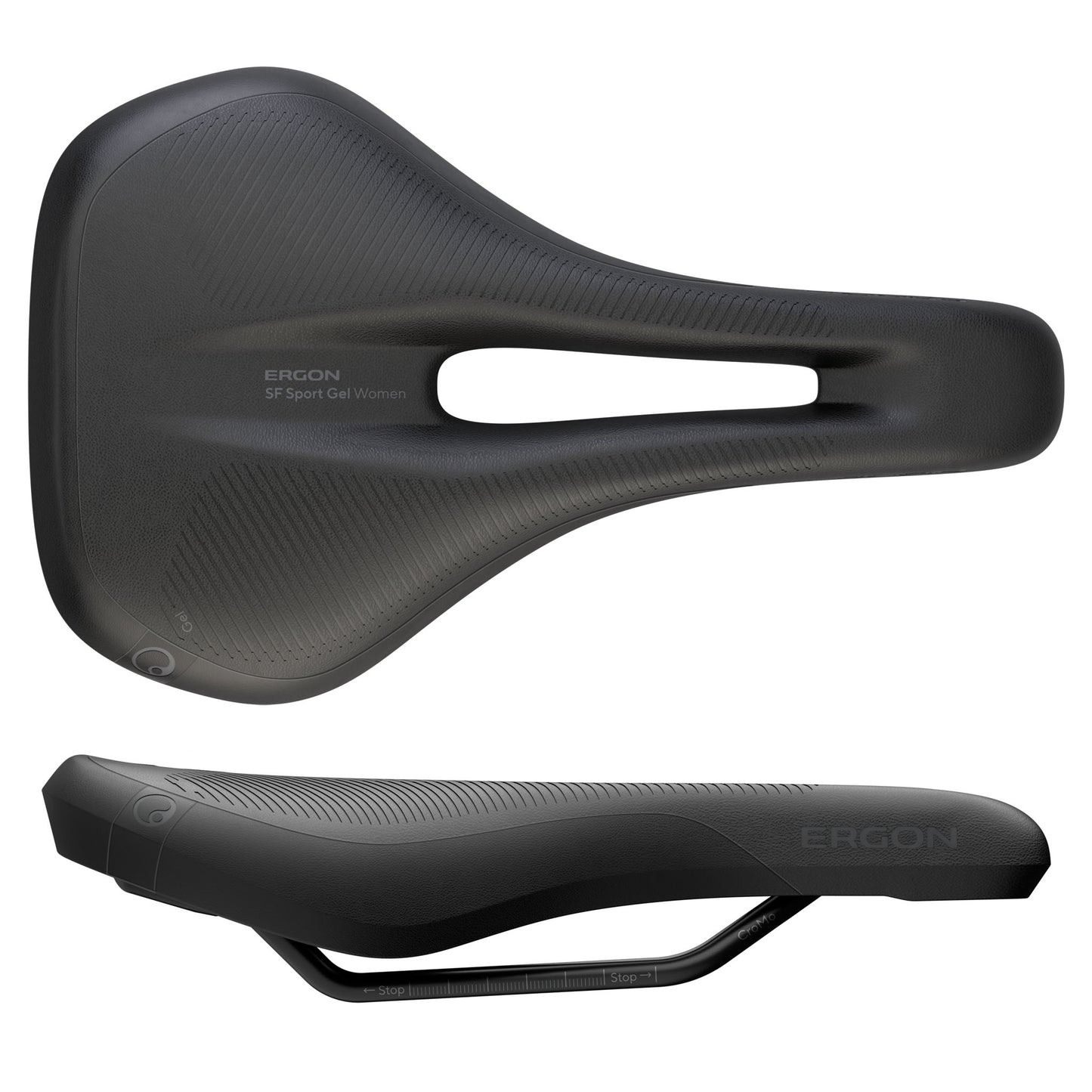 Ergon SF Sport Gel Saddle - Chromoly Black Womens Small/Medium Saddles Ergon