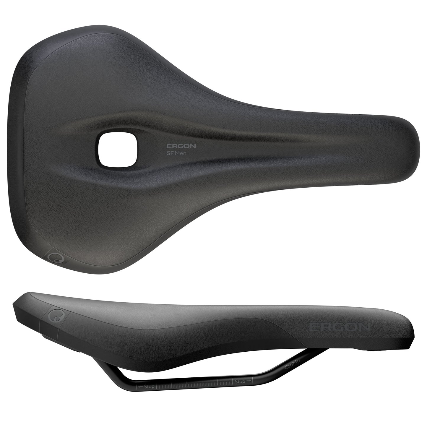 Ergon SF Saddle - Steel Black Mens Small/Medium Saddles Ergon