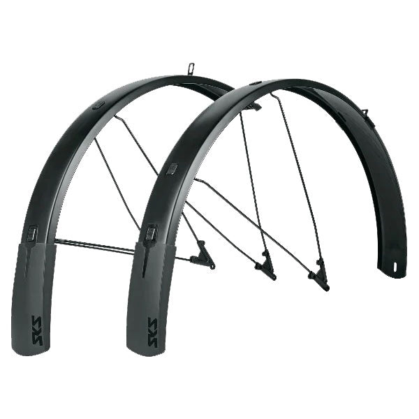 SKS B75 Bluemels Style Full Coverage Fender Set - 75mm 27.5/29/700 x 2.25-2.6" Matte BLK Full Coverage Fender SKS