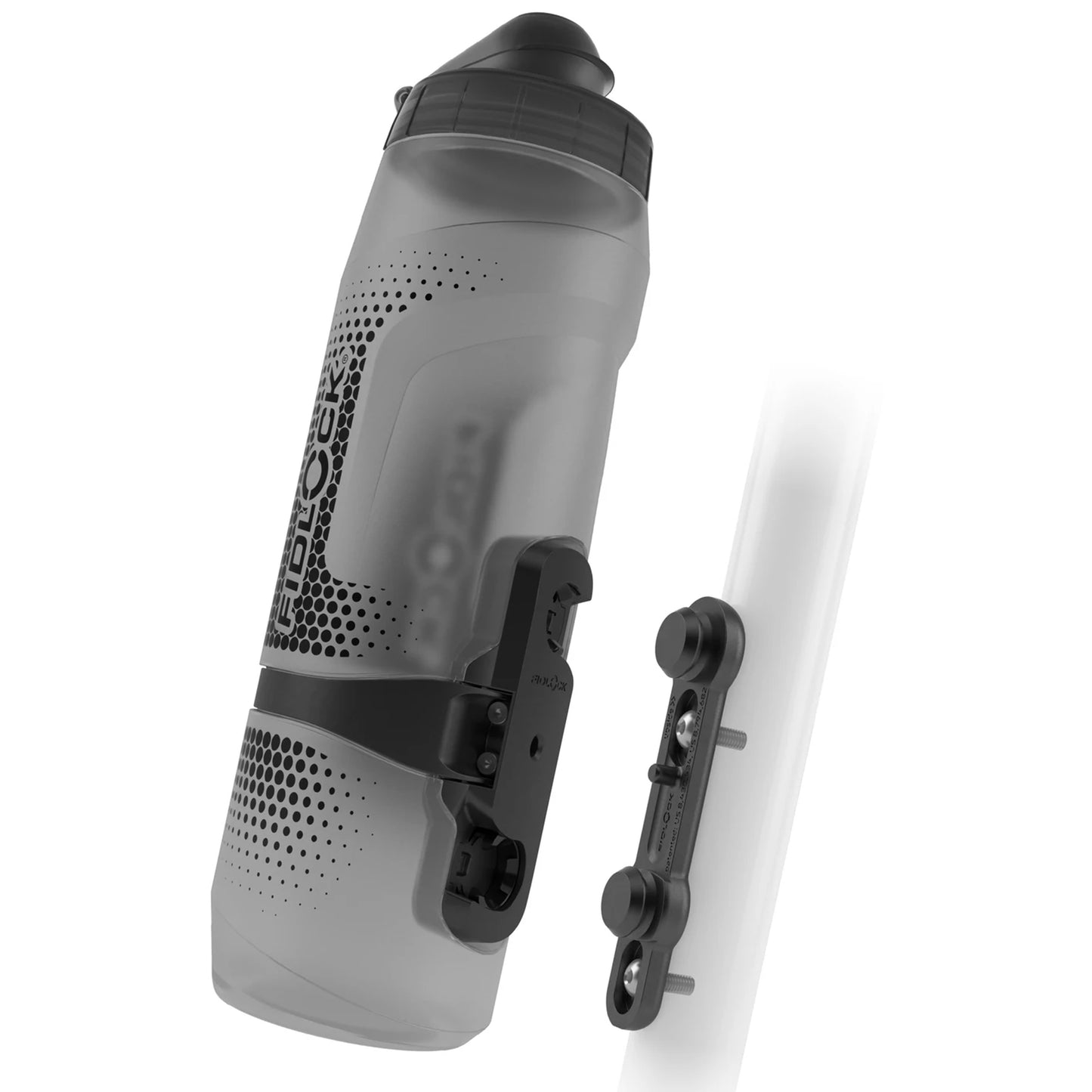 Fidlock TWIST Water Bottle Cage Set - Bike Base Mount Bolt-On 800ml Smoke Water Bottles FIDLOCK
