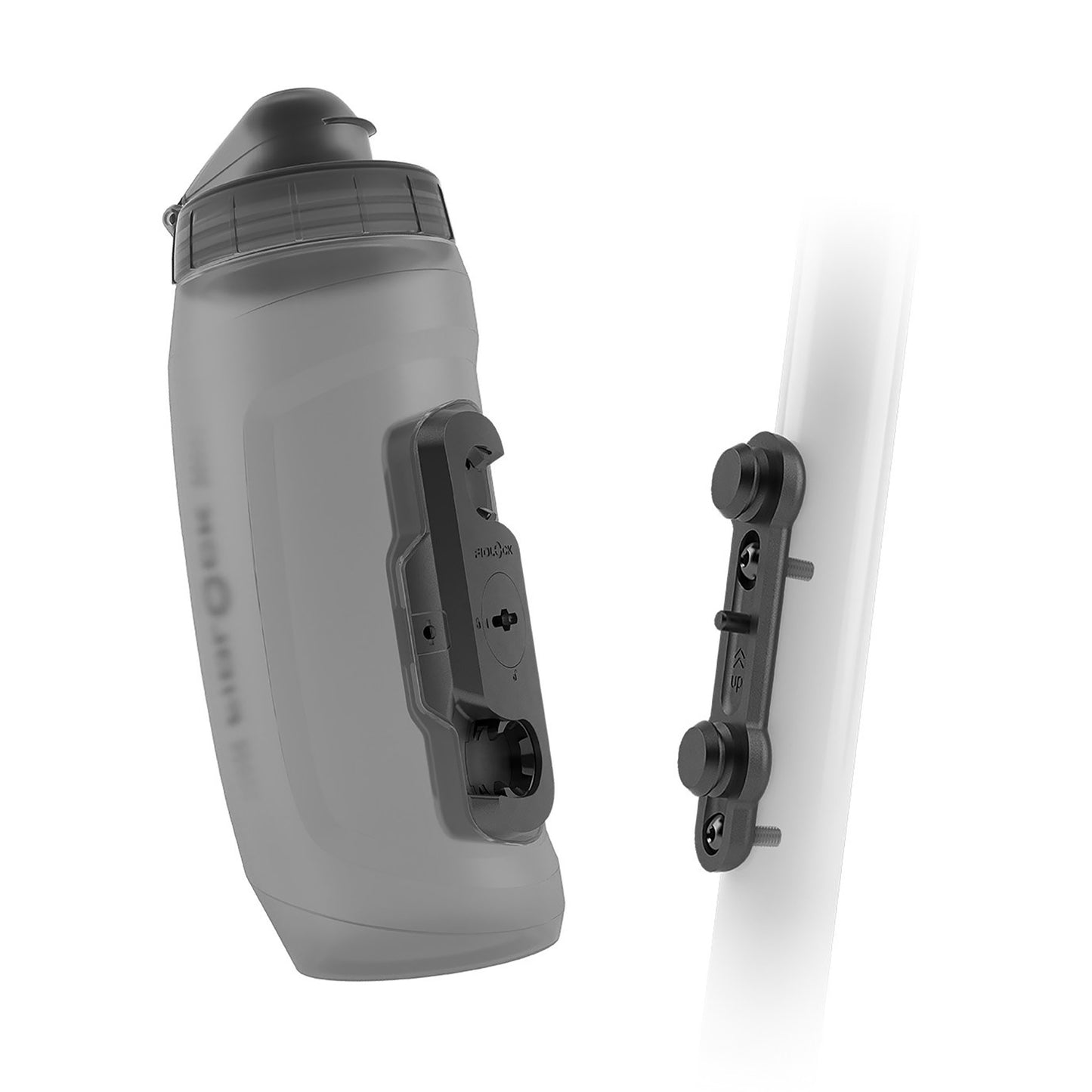 Fidlock TWIST Water Bottle Cage Set - Bike Base Mount Bolt-On 590ml Smoke Water Bottles FIDLOCK