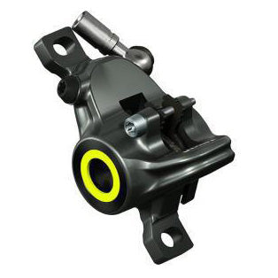 Magura MT8 SL Disc Brake Caliper - Front Rear Post Mount 2-Piston Gray/Red/YLW Disc Brake Calipers Magura
