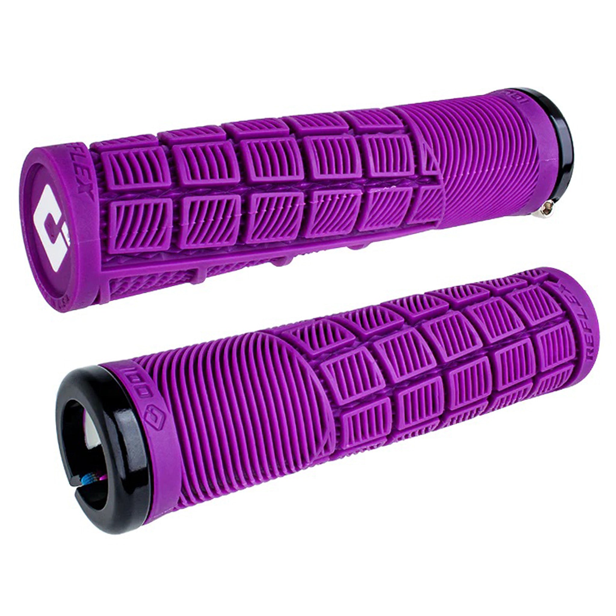 ODI Reflex Grips White/Purple Lock-On B-OD4108