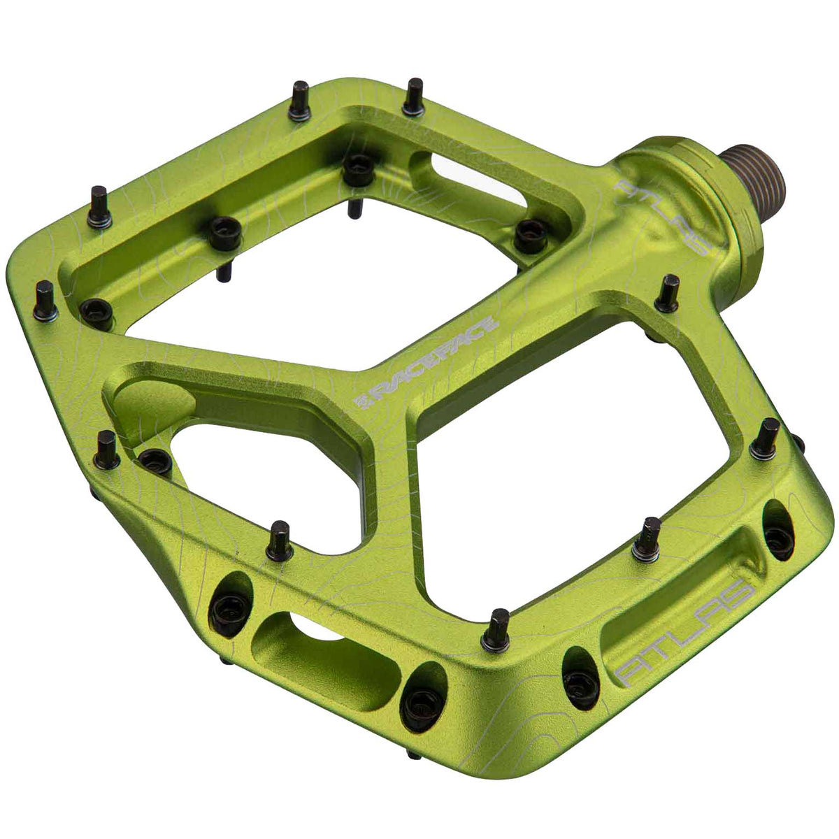 RaceFace Atlas Pedals - Platform Aluminum 9/16" Green Pedals Race Face