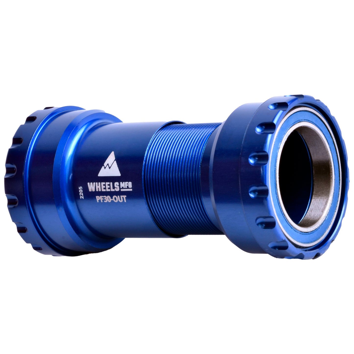 Wheels Manufacturing PF30 Outboard Bottom Bracket - For 30mm Spindle ABEC-3 Bearings PressFit Thread Together Blue Bottom Brackets Wheels Manufacturing