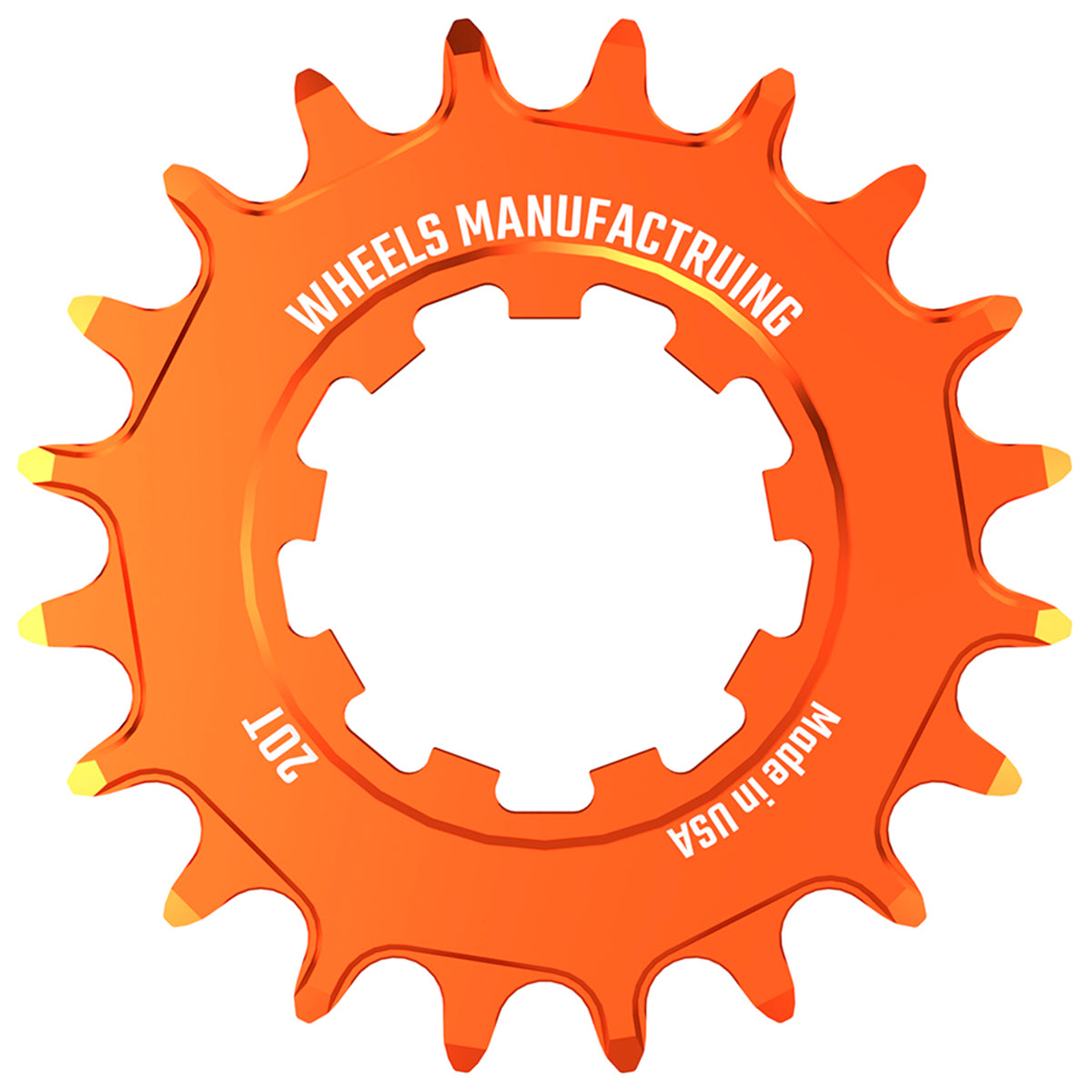 Wheels Manufacturing SOLO-XD Cog - 20t Orange Driver and Single Cog Wheels Manufacturing